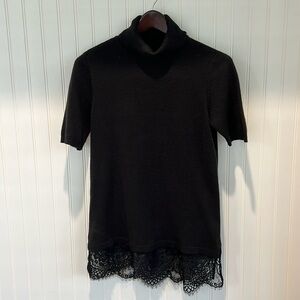 Lace Bottom Sweater Tunic